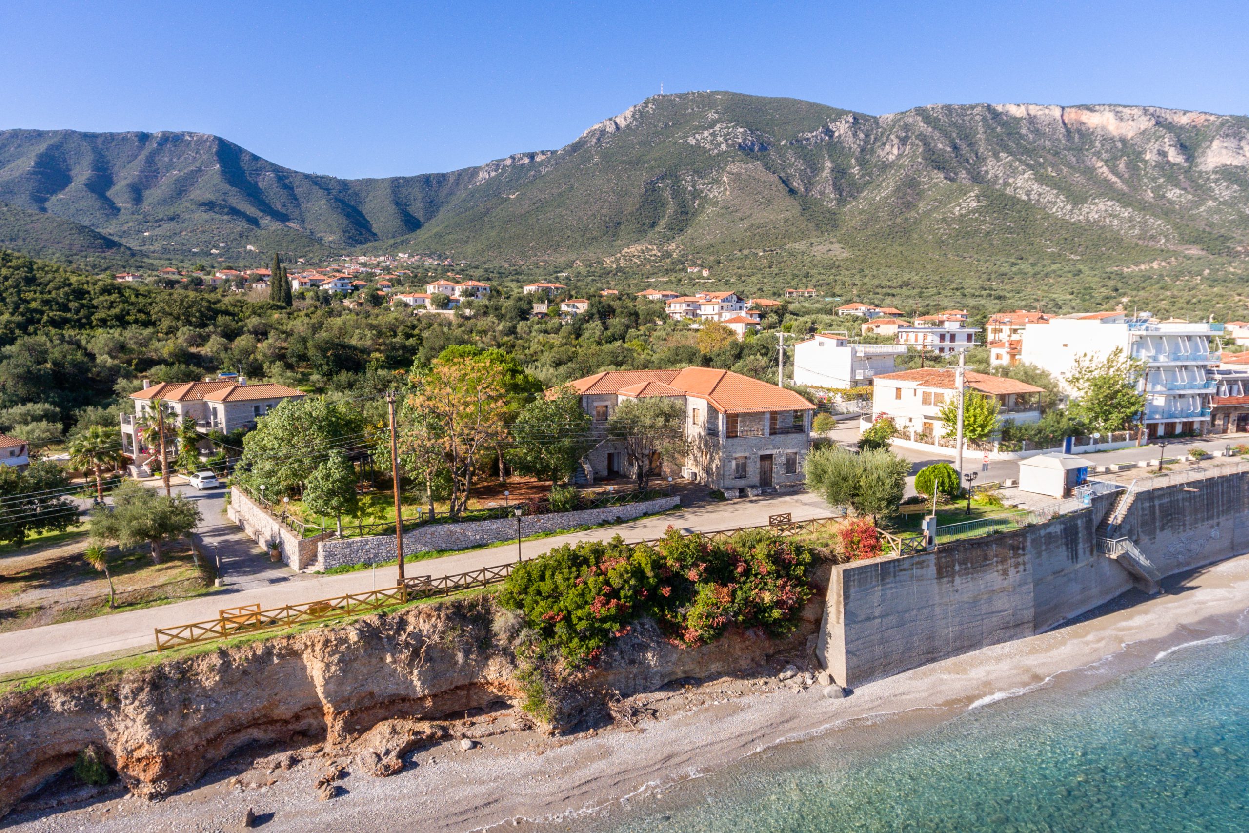 [#119] Sea Front Building of 480 sqm on offer at Poulithra, East Peloponnese - 580000 euro