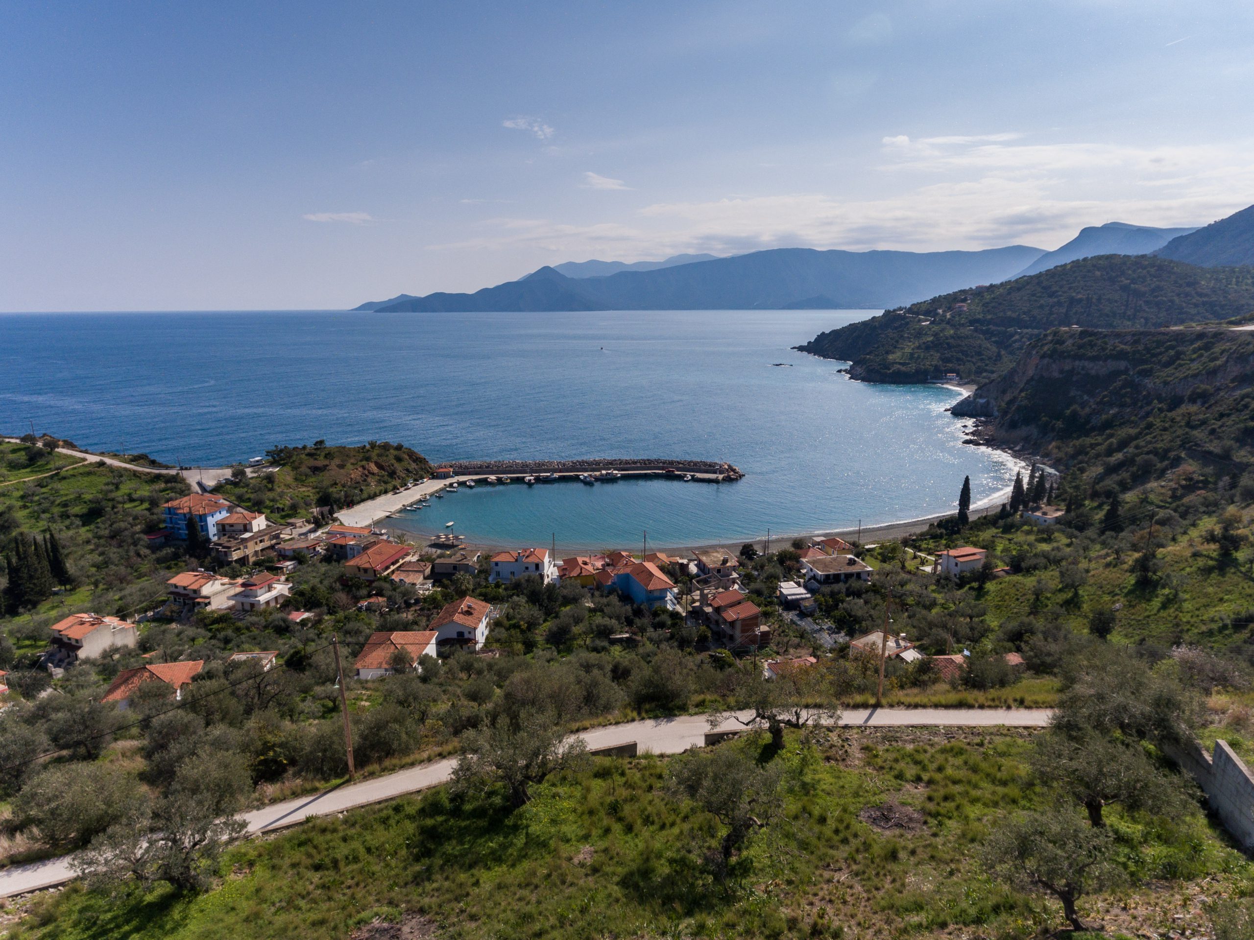 [#184] Seafront Plot with 360 degrees View in Sampatiki, East Peloponnese - 298 000 Euro