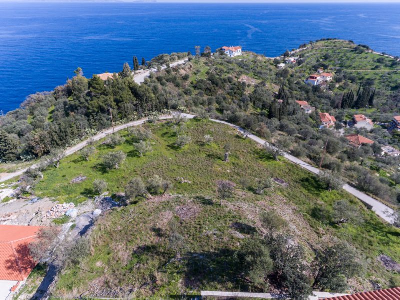 [#184] Seafront Plot with 360 degrees View in Sampatiki, East Peloponnese - 298 000 Euro